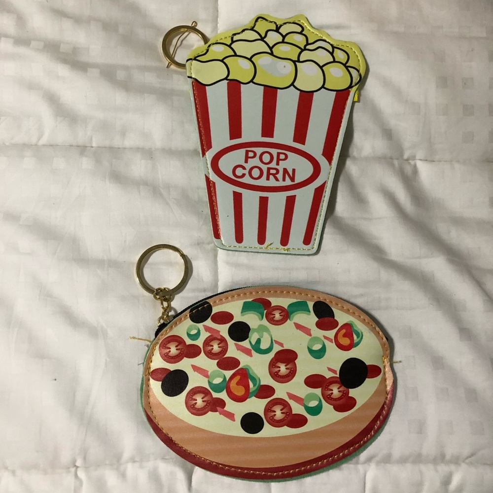 Popcorn and Pizza Coin Purses